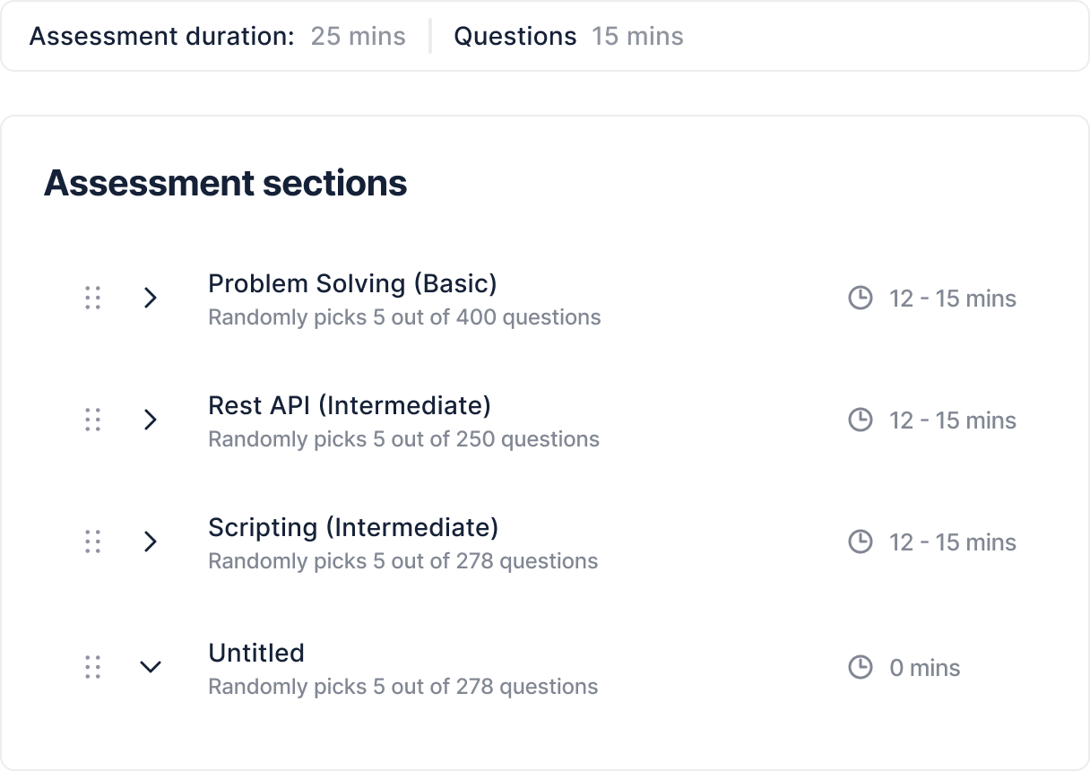 assessment sections interview god