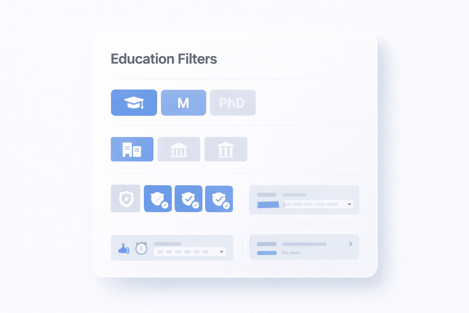Education & Certification Filters